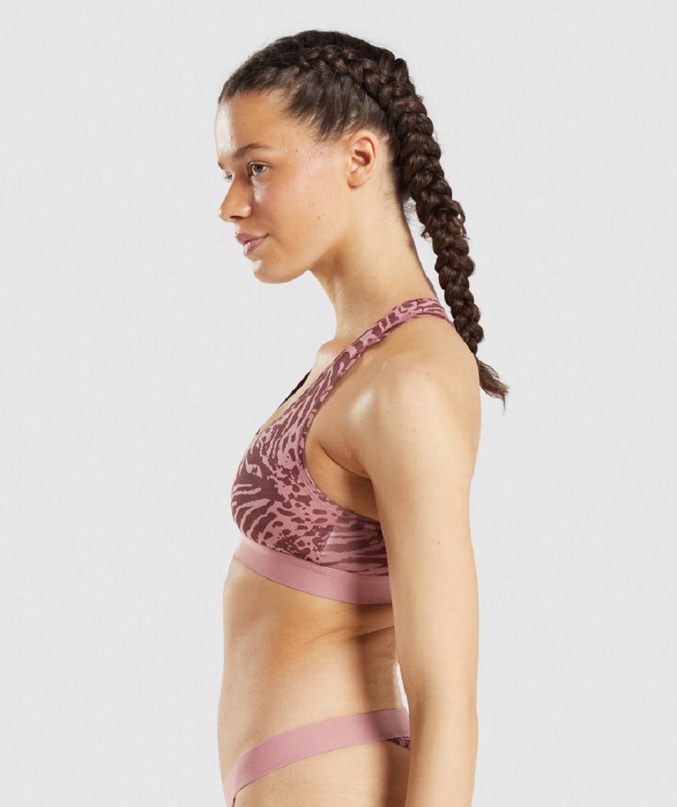 Bralette Damskie Gymshark Bawełniane Różowe | PL 3131CTV